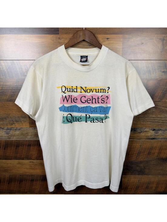Screen Stars Other - Vintage Screen Stars Best Multilingual Graphic T Shirt Large Made USA